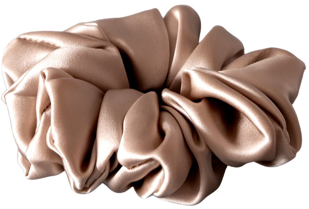 HEDDA Hodvábna gumička Mallys, rose gold maxi