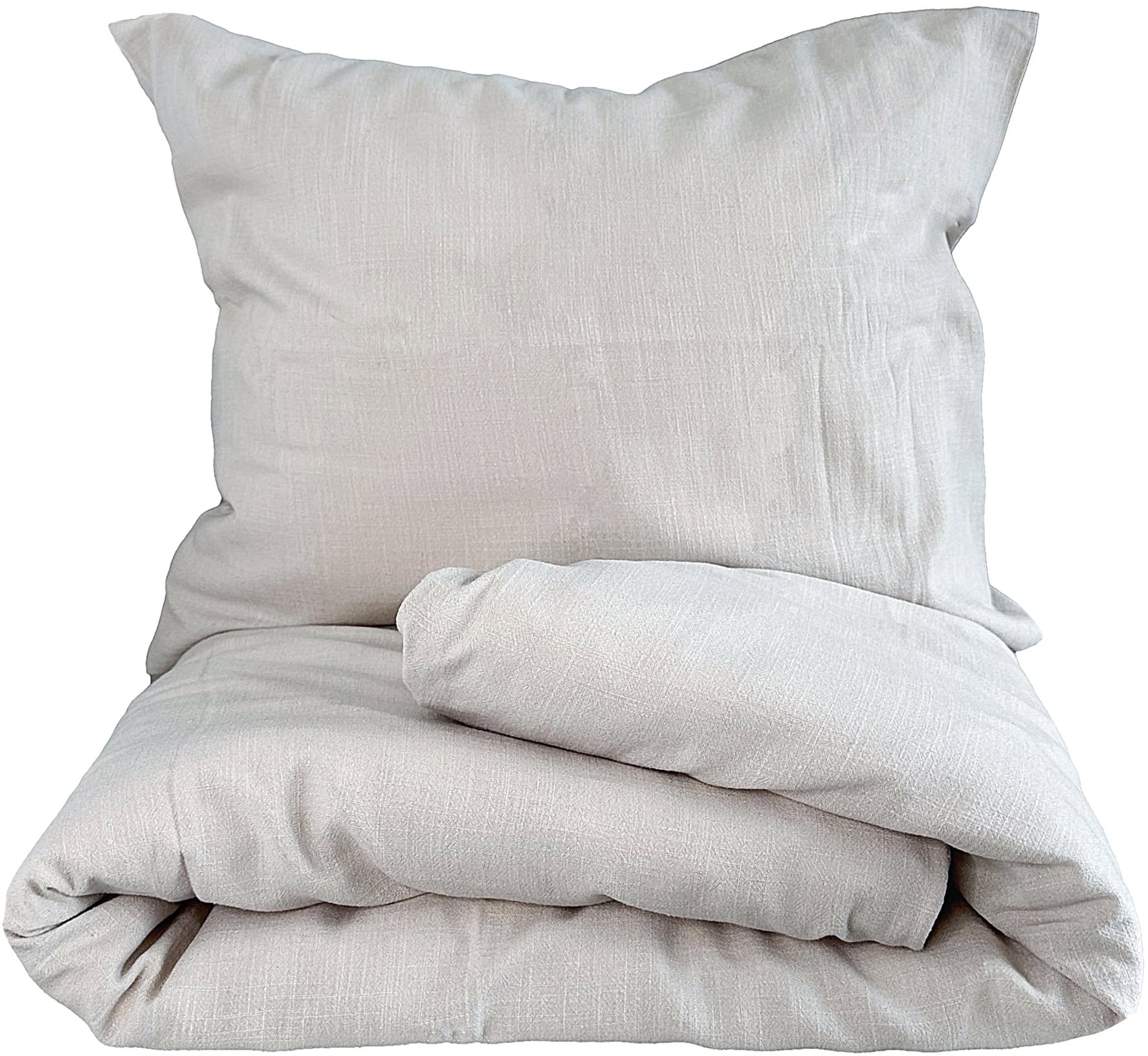 HEDDA Lněné povlečení Naira světle šedé, rozměr set 70 × 90 cm + 140 × 200 cm