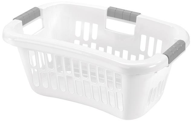 HEIDRUN Kôš na čistú bielizeň 58 × 39 × 25 cm biely, plast