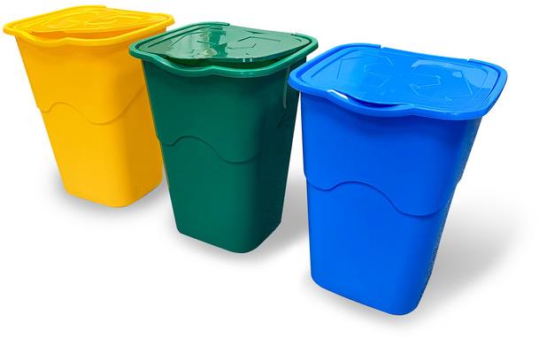 HEIDRUN Súprava odpadkových košov 3× 50 l