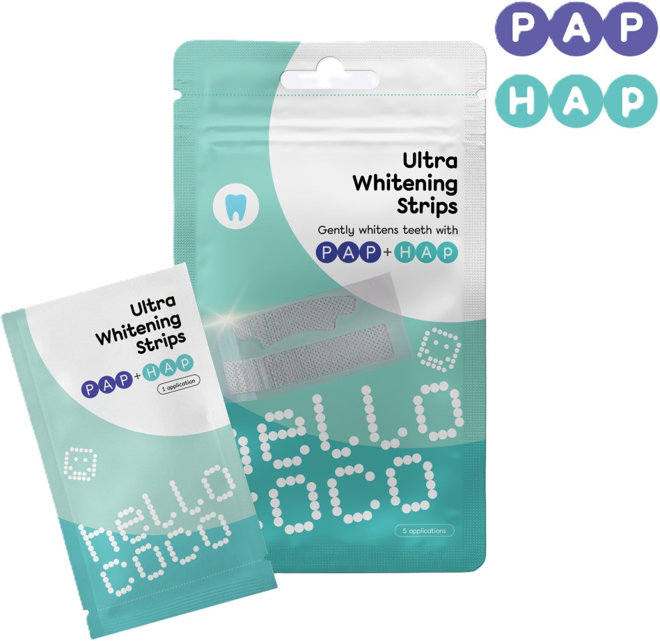 HELLO COCO PAP Bieliace pásky na zuby 5 ks