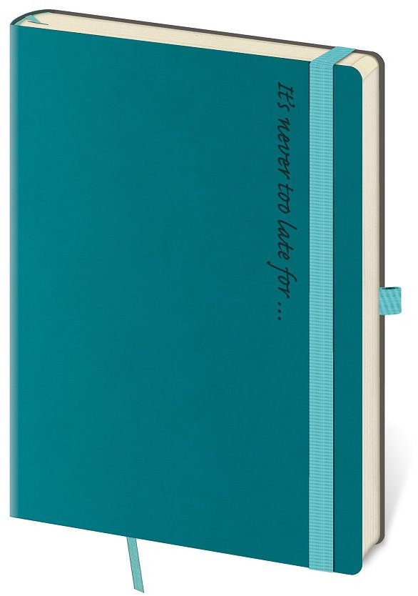 Helma 365 Zápisník Flexies text, linajkový, petrol blue, 14,5 × 20,5 cm