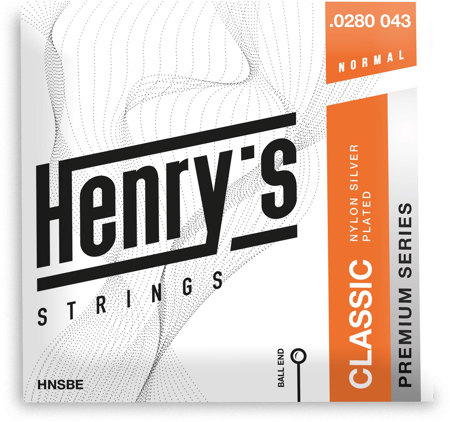 Henry’s HNSBE PREMIUM serie, BALL END, Nylon Silver