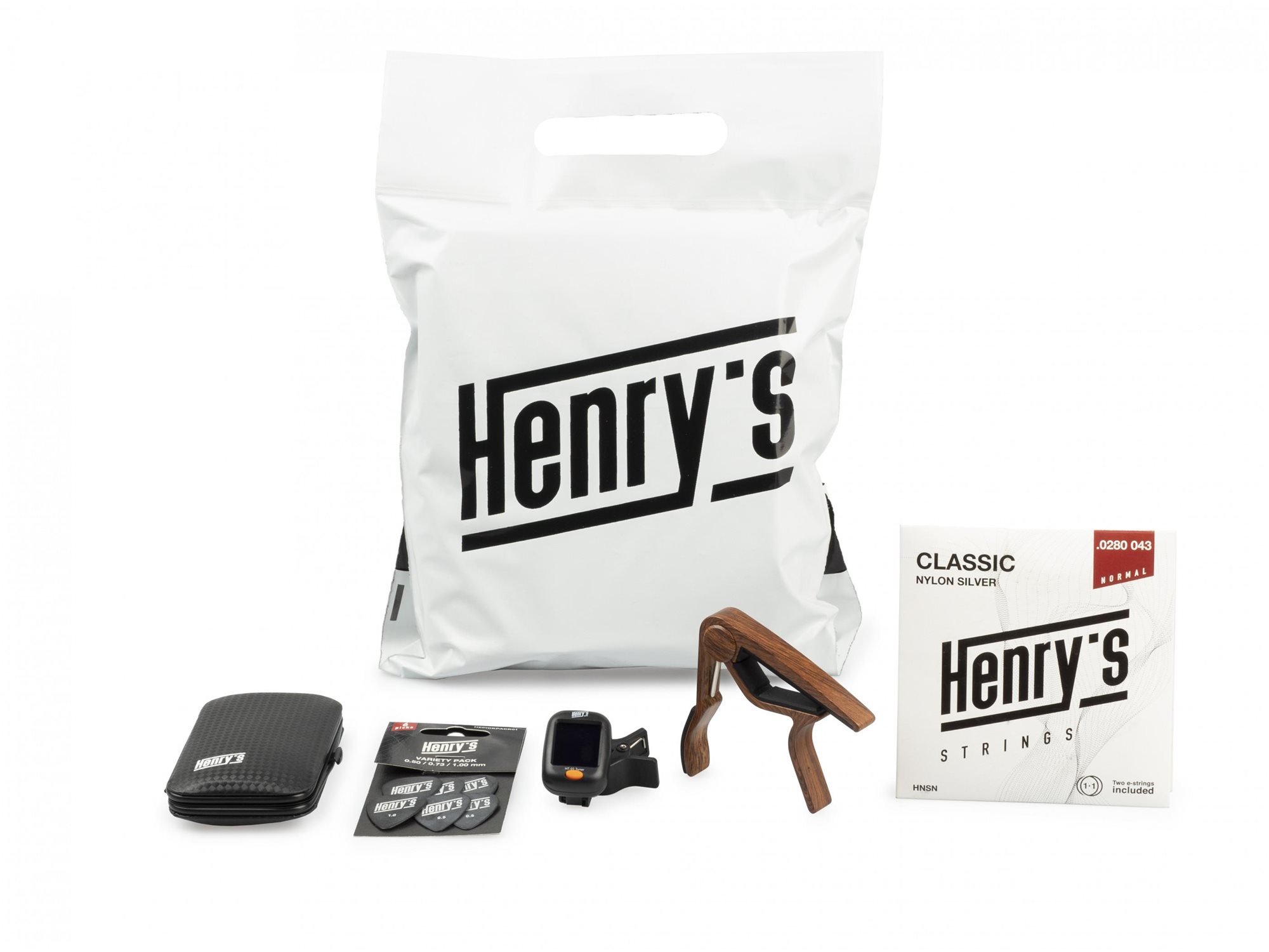Henry's Classic pack – struny, kapodaster, ladička, brnkadlá, manikúra