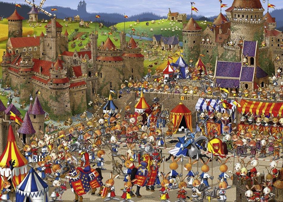 HEYE Puzzle Králičie bitky 1000 dielikov