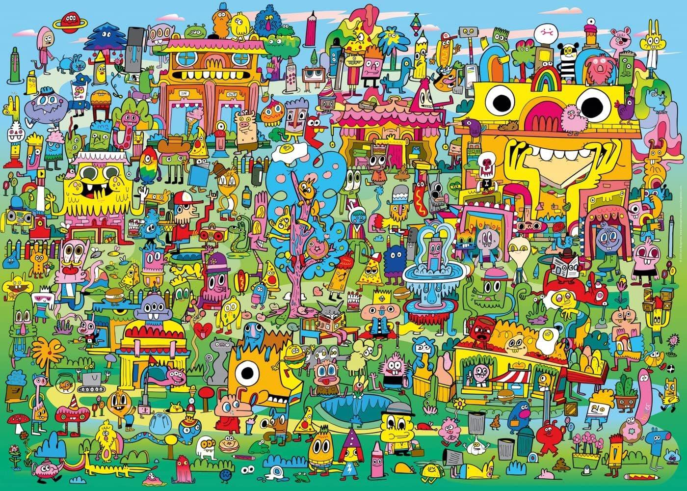 HEYE Puzzle Pens are my Friends: Doodle Village 1000 dielikov