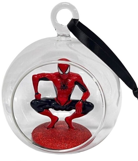 Christmas Inspiration Marvel Sklenená otvorená guľa 3D figúrka Spider Man