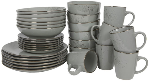 HIT Lucca Jedálenská súprava 30 ks sivá