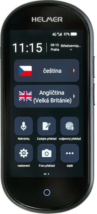 HELMER OTR 212 inteligentný hlasový prekladač čierny