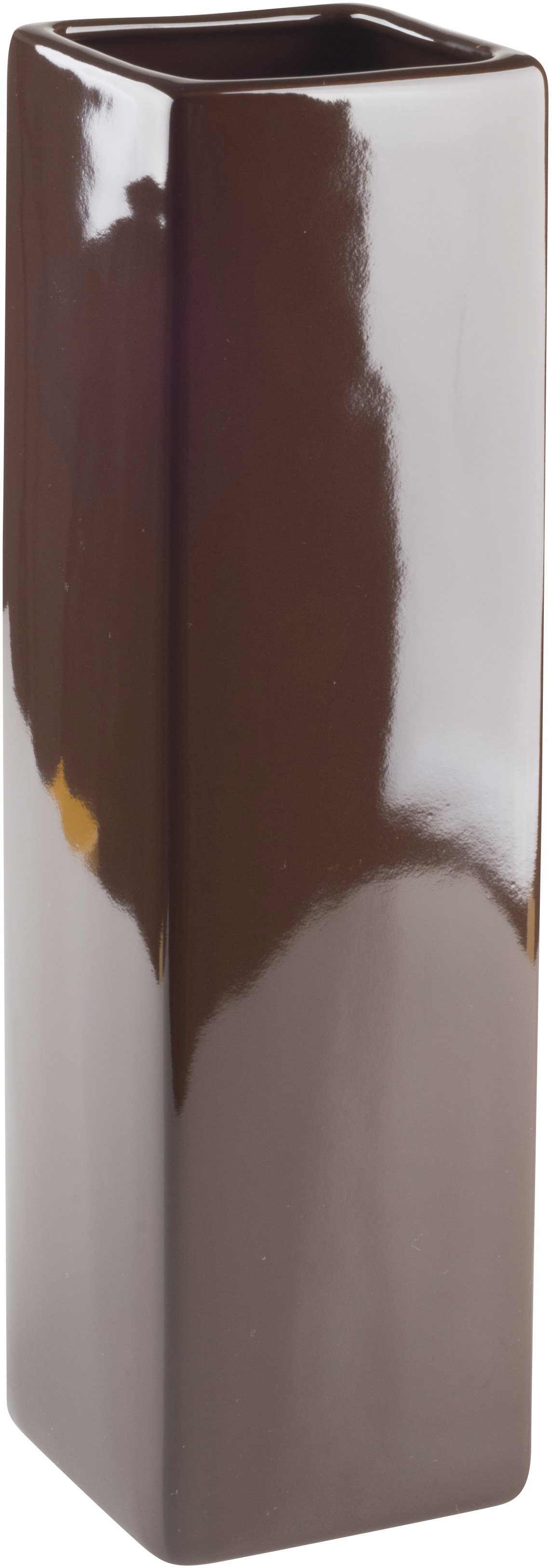 by inspire Váza „Quadro“ (8 × 29 cm), hnedá