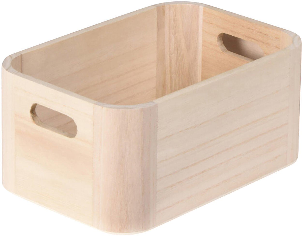 H & L Úložná krabica WoodyBox S, svetlé drevo, 24 × 16,5 × 10,5 cm