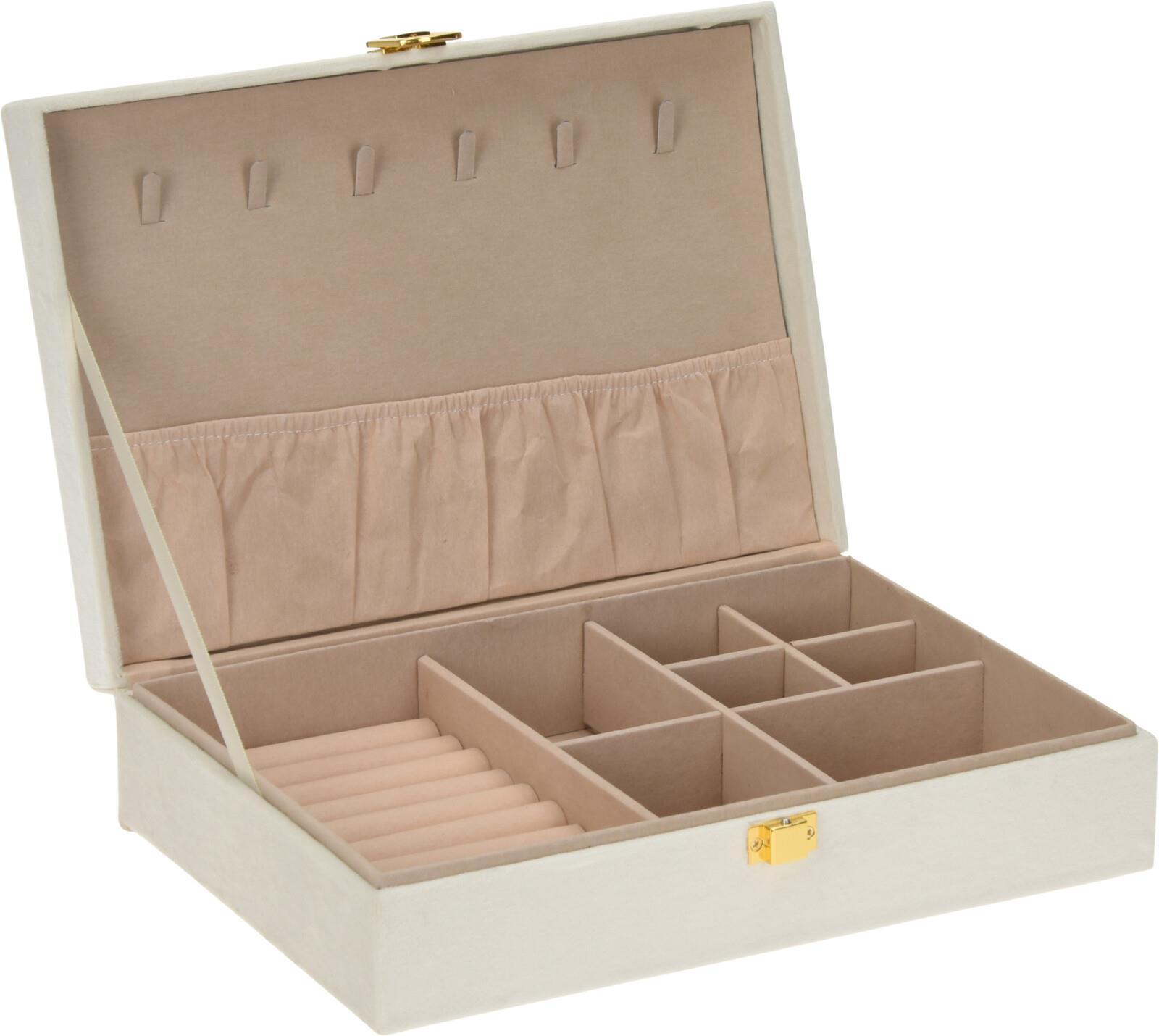 H & L Velvet so zlatým klipsom, biela