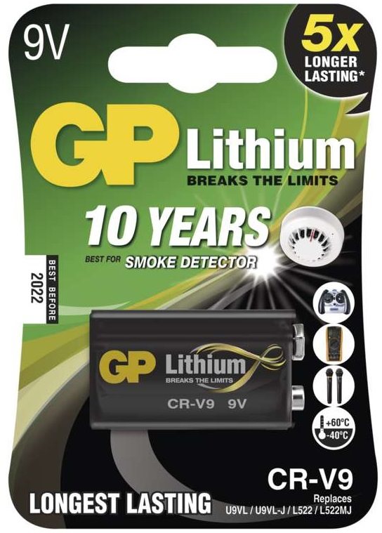 GP CR-V9 (9V) lithiová 1ks v blistri