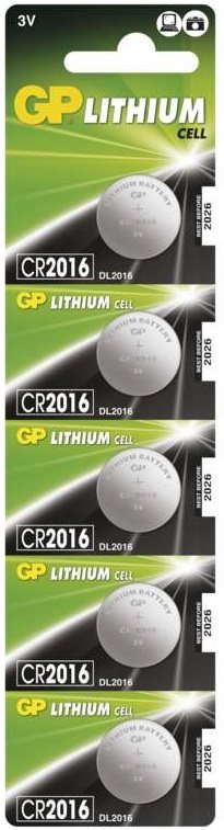 GP CR2016 lithiová 5ks v blistru