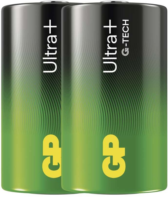 GP Alkalická batéria Ultra Plus D (LR20), 2 ks