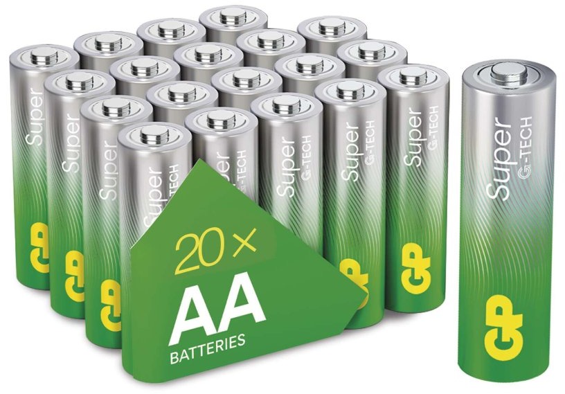 GP Alkalická batéria Super AA (LR6), 20 ks