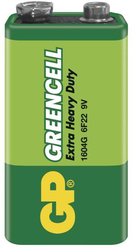 GP Zinková batéria Greencell 9 V (6F22), 1 ks