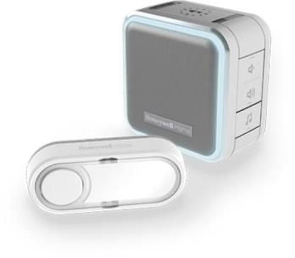 Honeywell DC515SG bezdrôtový zvonček Series 5, 150 m, 6 melódií, prenosná základňa sivá