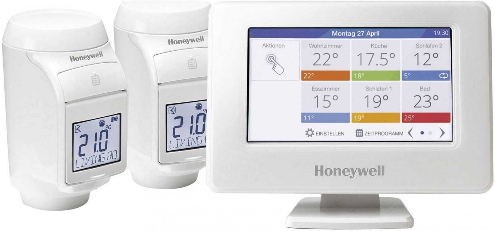 Honeywell Evohome Starter Set 2 CZ THR99C3102, Evohome Touch WiFi + 2× termohlavice HR92