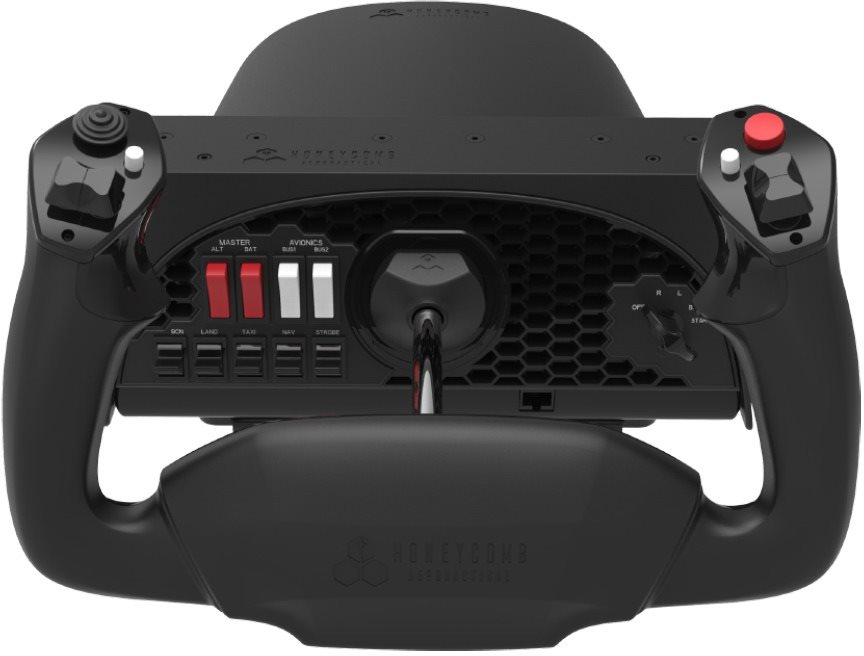 Honeycomb Alpha Flight Controls Yoke a Switch panel