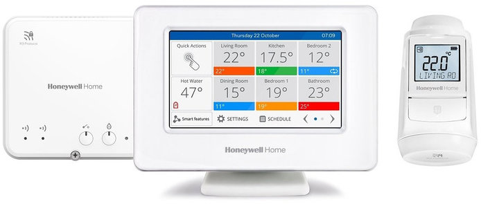 Honeywell Home EvoHome EVO-HOUSE-PLUS, EvoHome Touch WiFi + 1× termohlavica EVO-TRV + spínacie relé