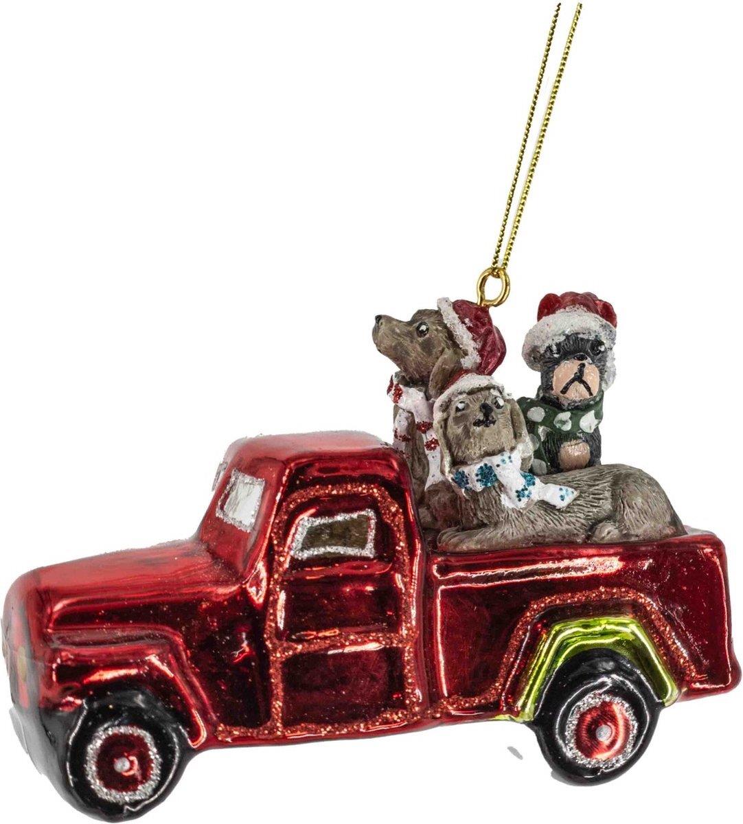 COLMORE BY DIGA Vianočná ozdoba – Auto so psíkmi