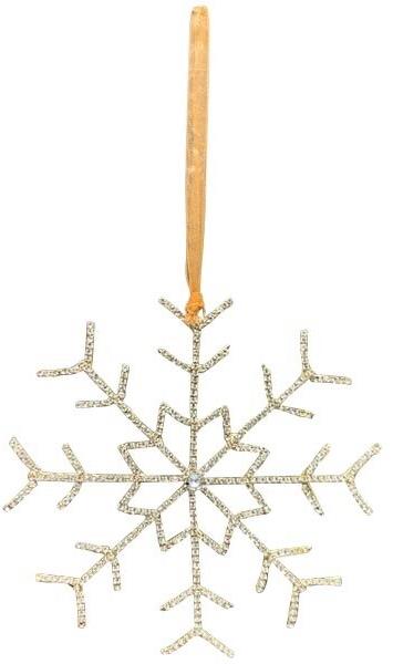 EXNER Ozdoba vločka zlatá 15 cm