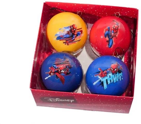 KURT ADLER Marvel Súprava vianočných ozdôb so Spidermanom, 4 kusy