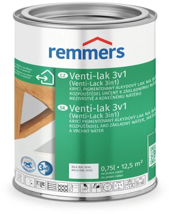 Remmers Venti-Lak 3 v 1, 0,75 l, biely RAL 9016