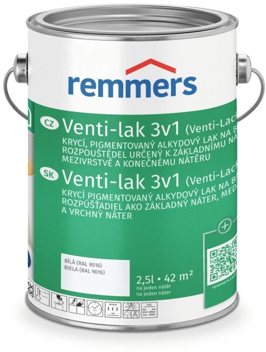 Remmers Venti-Lak 3 v 1, 2,5 l, biely RAL 9016