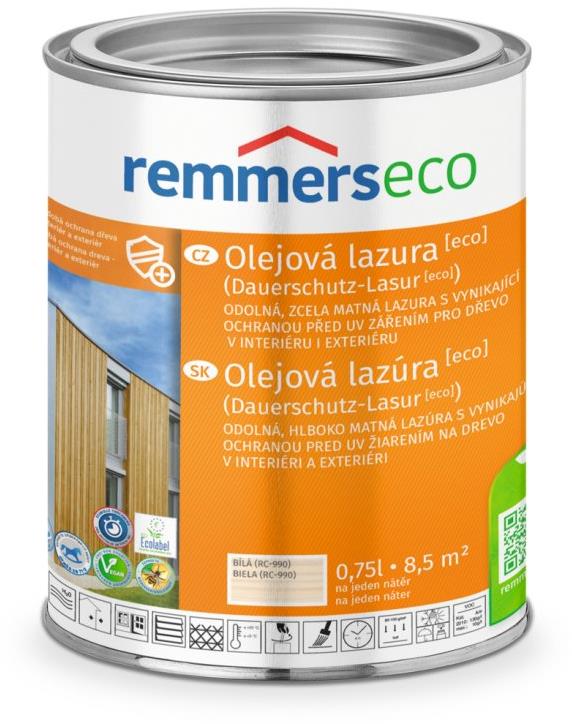 Remmers Olejová lazúra [ECO] 0,75 l Weiss/Biela