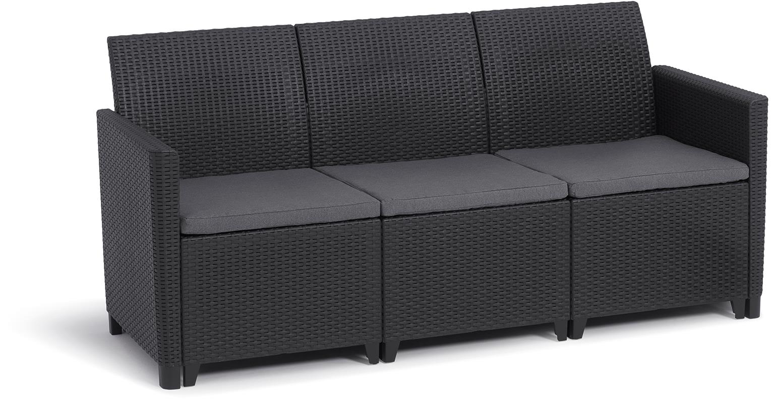KETER Lavica záhradná MARIE 3 seater sofa, grafit