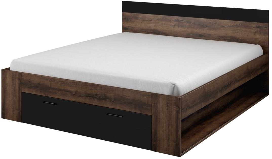 Nejlevnější nábytek Maggie 180 × 200 cm, dub monastery/čierna