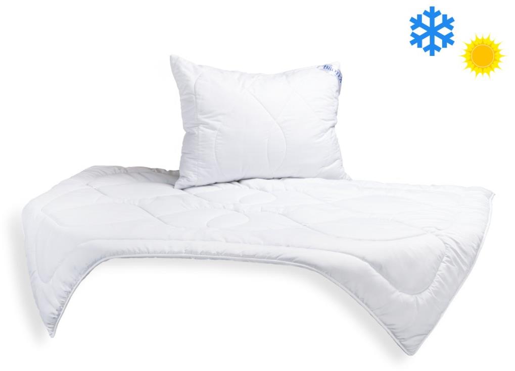 Brotex Celoročná Súprava Luxus Plus, prikrývka 140 × 200 cm 1000 g + vankúš 70 × 90 cm 900 g Unico zip