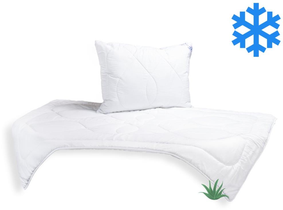 Brotex Zimná Súprava, prikrývka Aloe Vera 140 × 200 cm 1300 g + Vankúš Unico AloeVera 70 × 90 cm 900 g