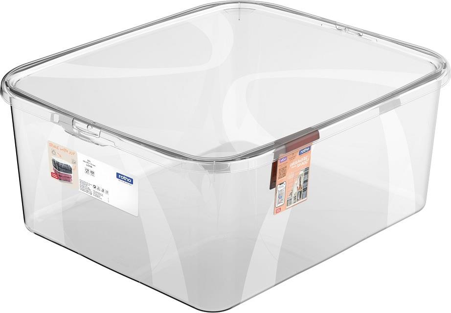 ROTHO lona úložný box 19 l transparentný