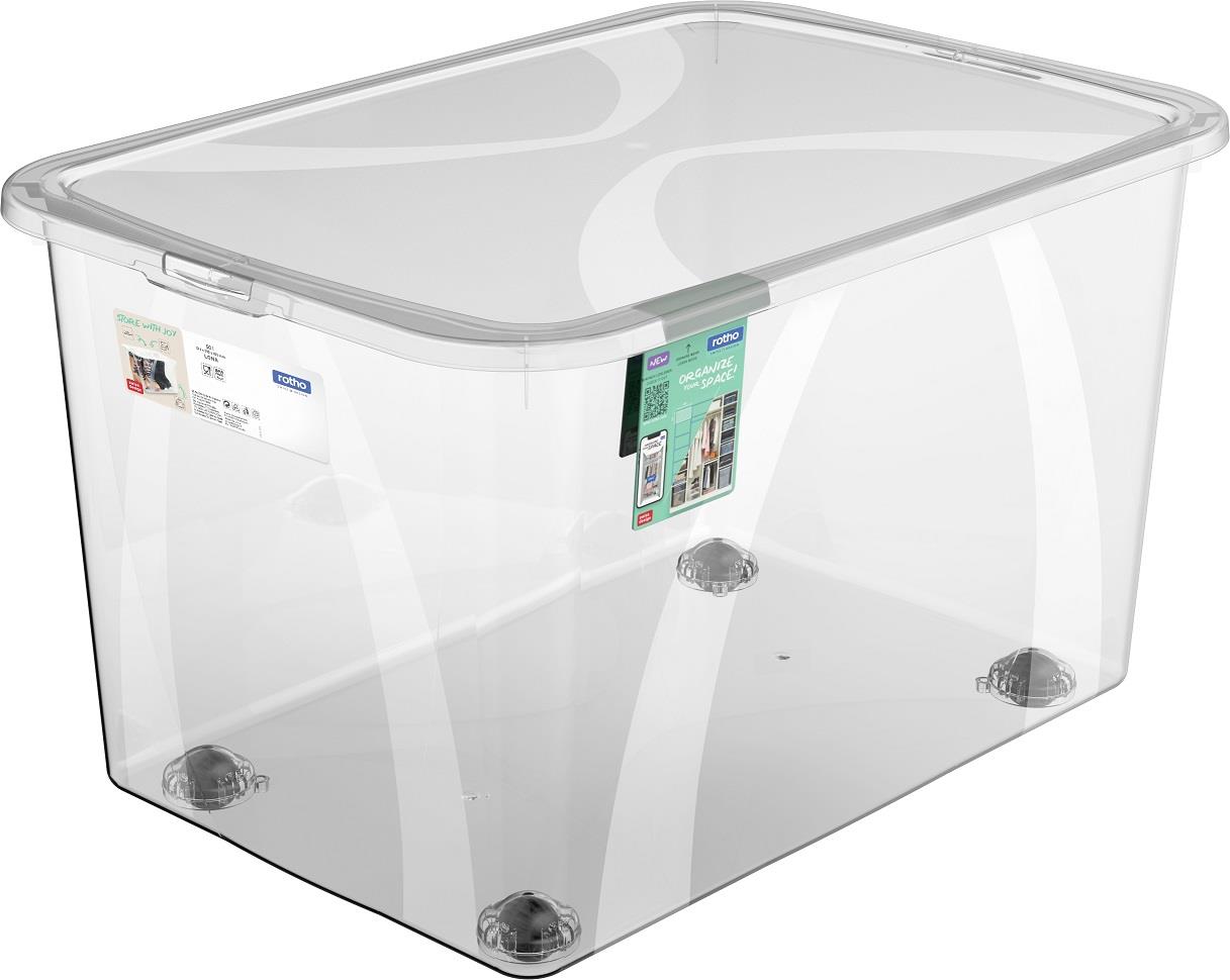 ROTHO lona úložný box 50 l transparentný