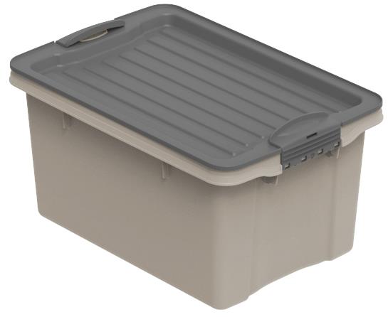 ROTHO Compact úložný box s vekom A4, 13 l cappuccino