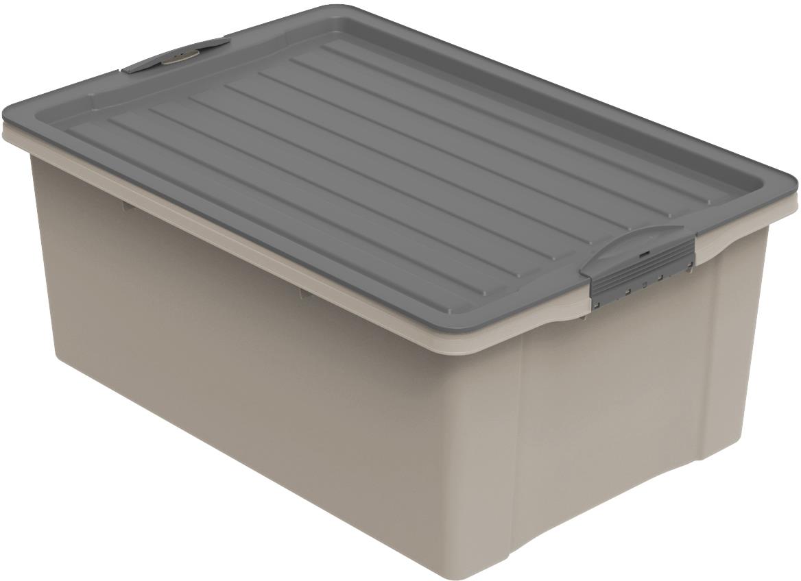ROTHO Compact úložný box s vekom A3, 38 l cappuccino