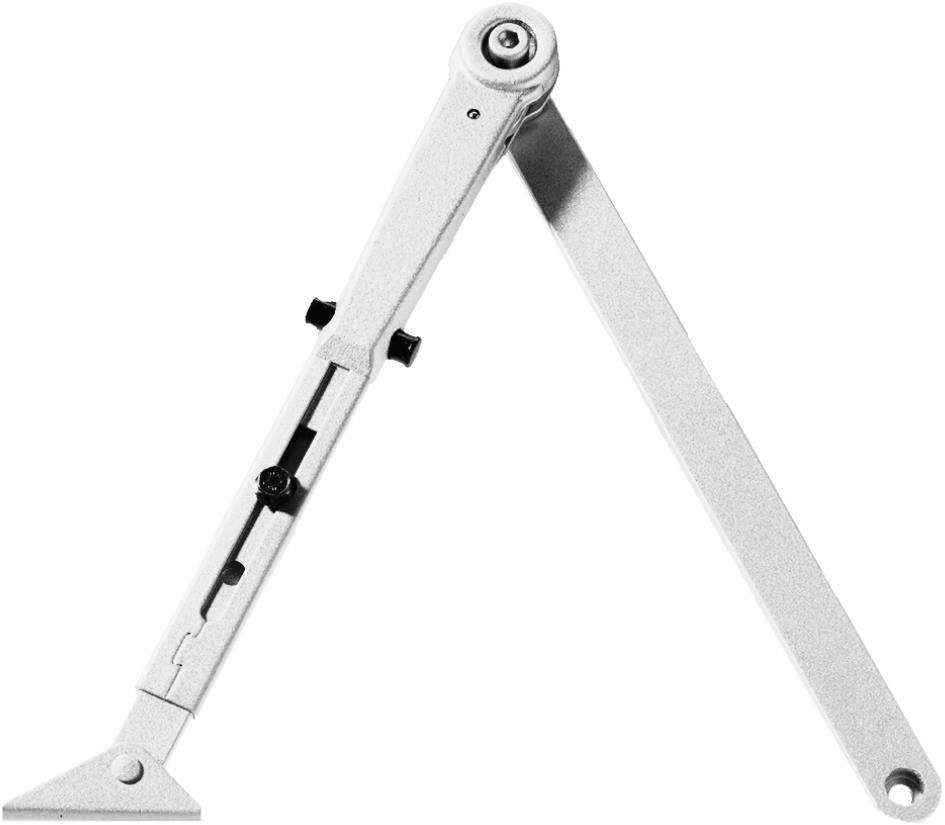 Geze Aretačné rameno TS 2000 / 4000 K – biele / s možnosťou vypnutia