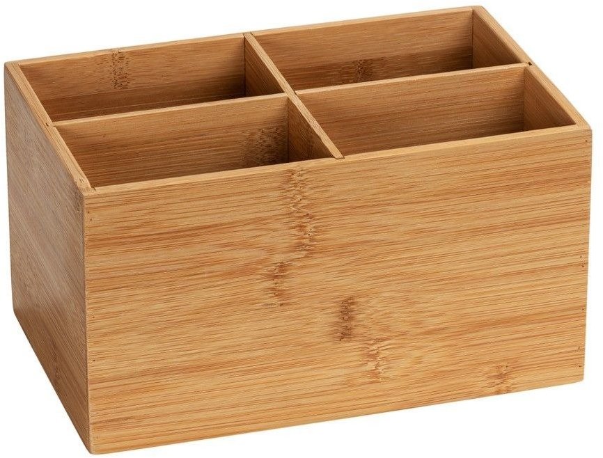 Wenko Koupelnový organizér Terra, bambusový, 4 přihrádky