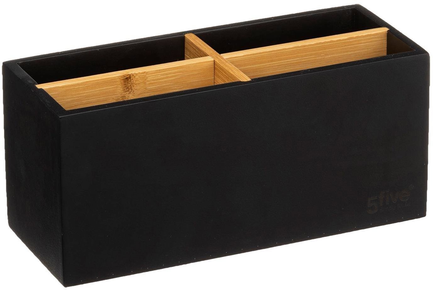 5five Organizér na kozmetiku Natureo, 4 priehradky, čierny