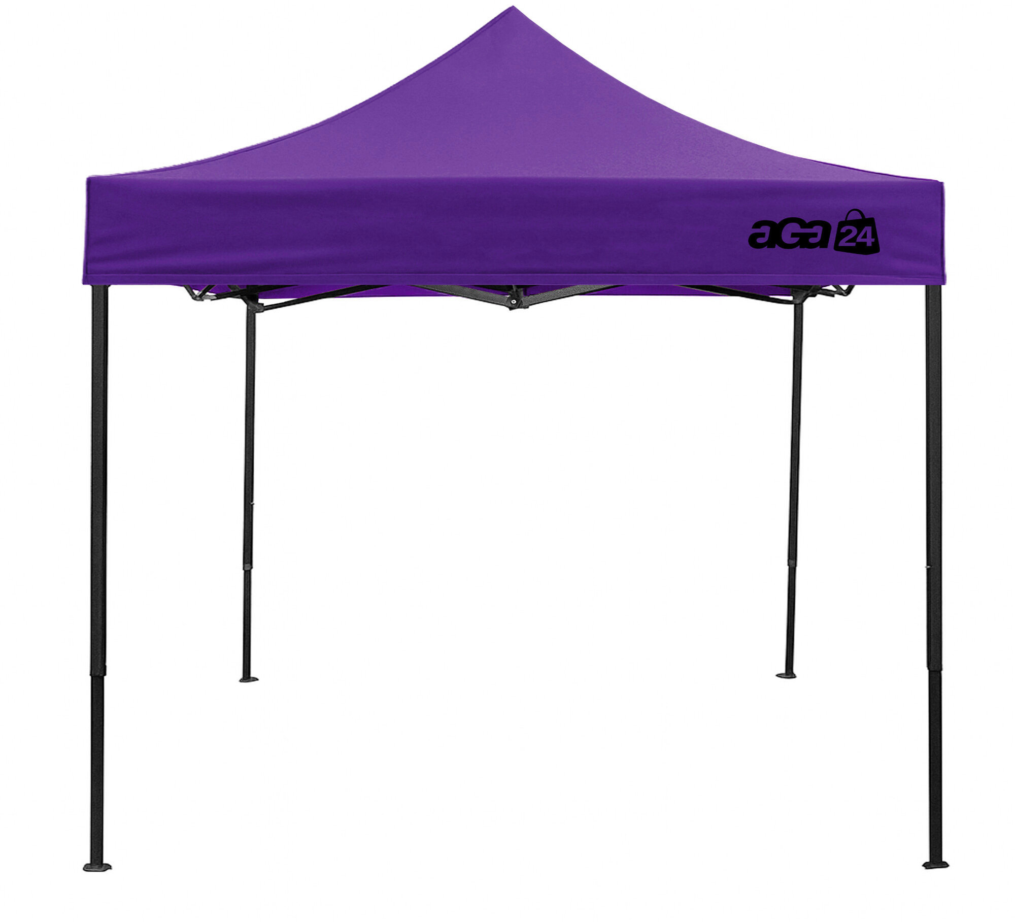 Aga – Nožnicový stánok bez bočníc, 3 × 3 m, fialový