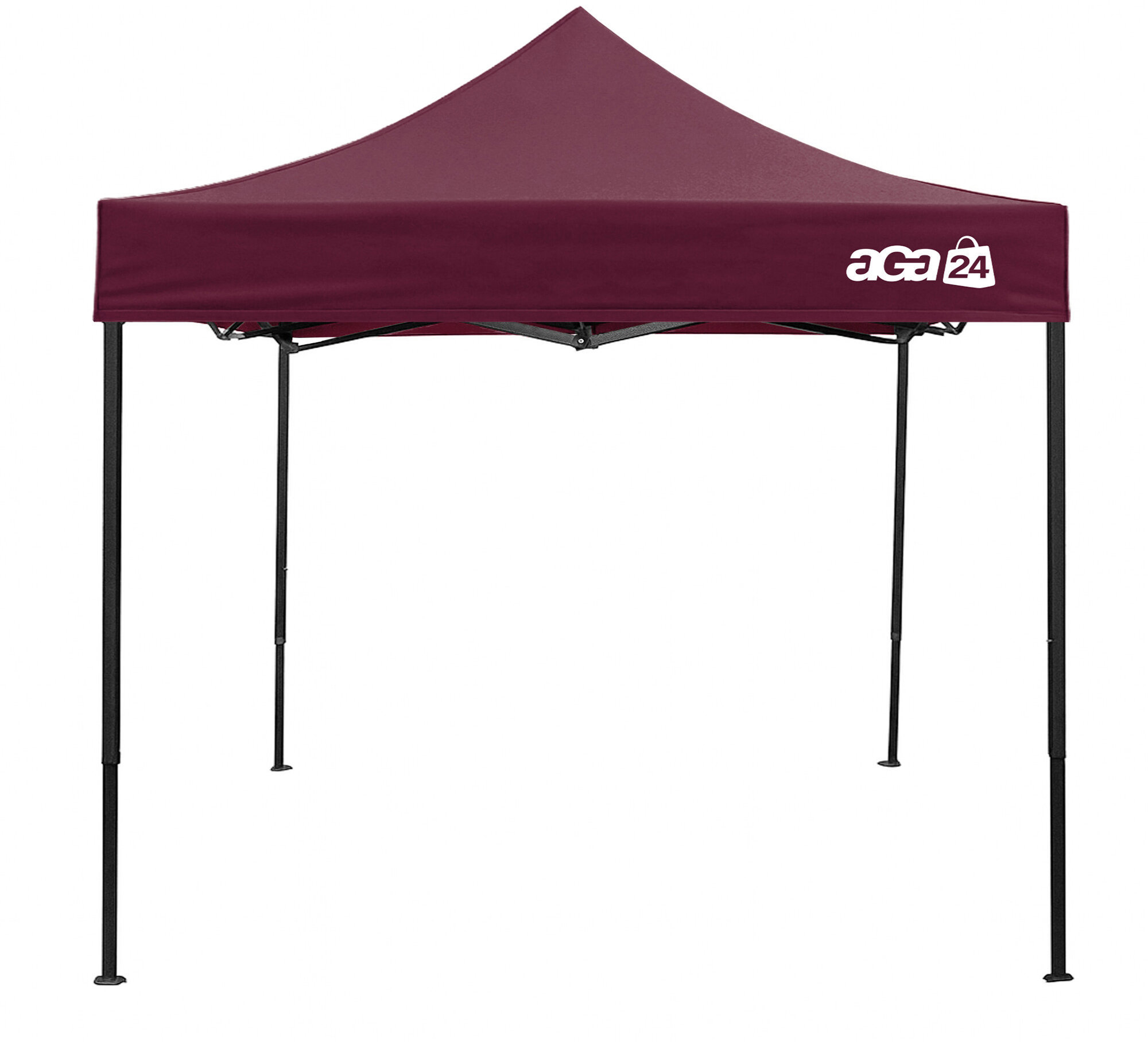 Aga Nožnicový stánok bez bočníc 3 × 3 m, tmavočervený