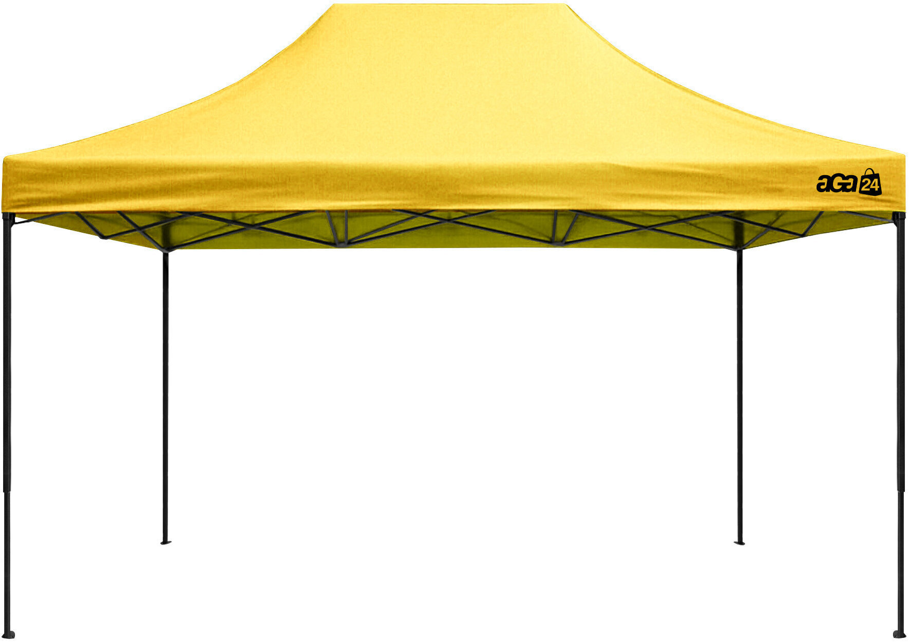 Aga Nožnicový stánok bez bočníc 3 × 4,5 m, žltý