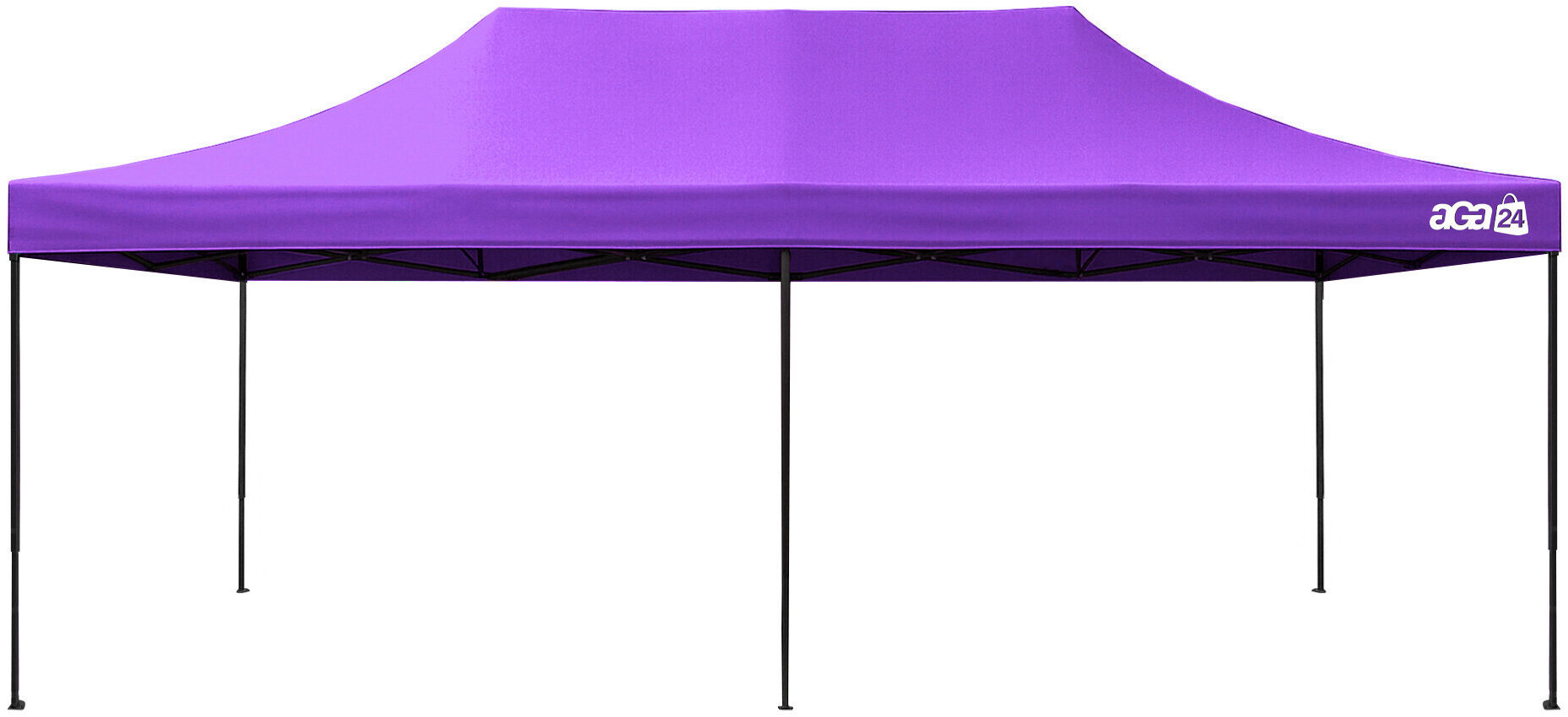 Aga – Nožnicový stánok bez bočníc, 3 × 6 m, fialový