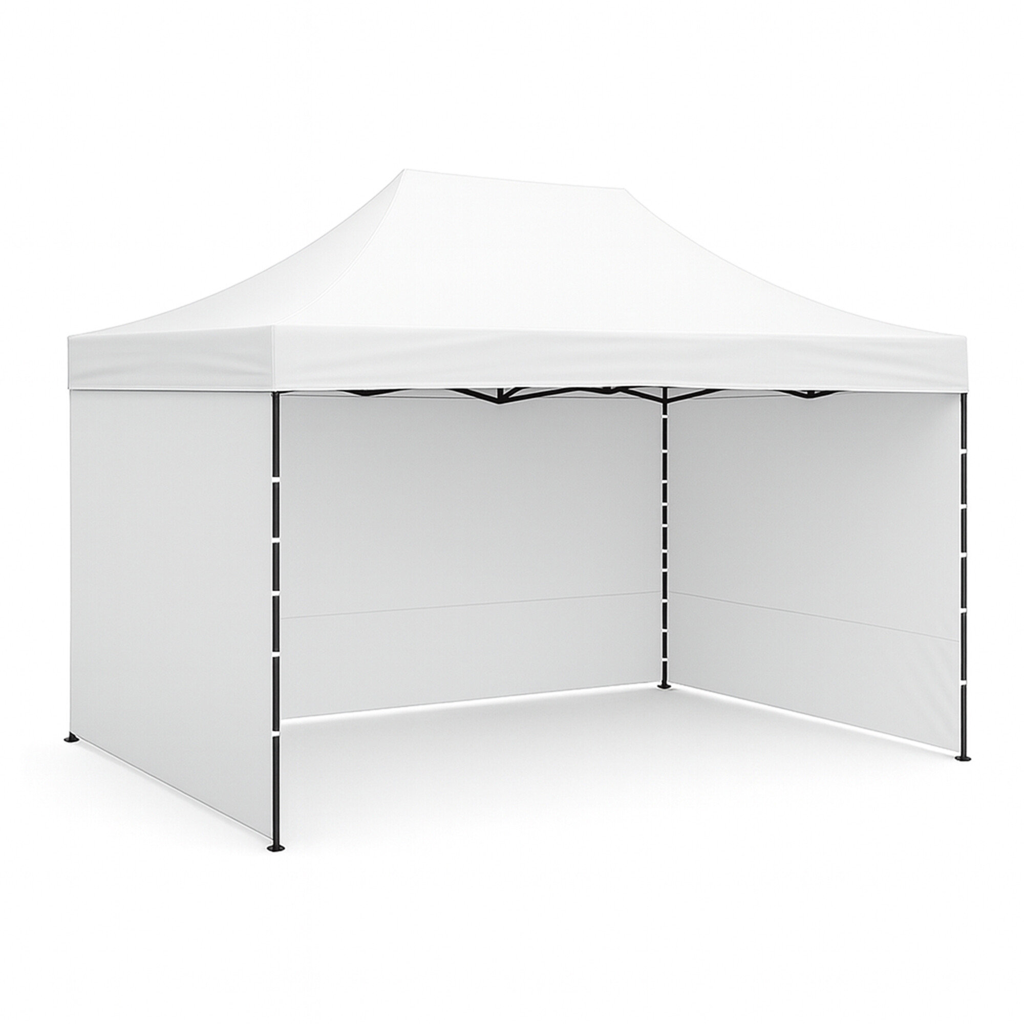 Aga – Nožnicový stánok, 3 × 4,5 m, biely