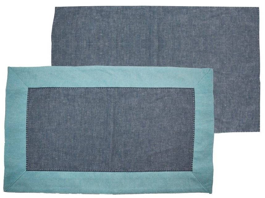 Home Elements Prostírání světle a tmavě modré, set 4 ks