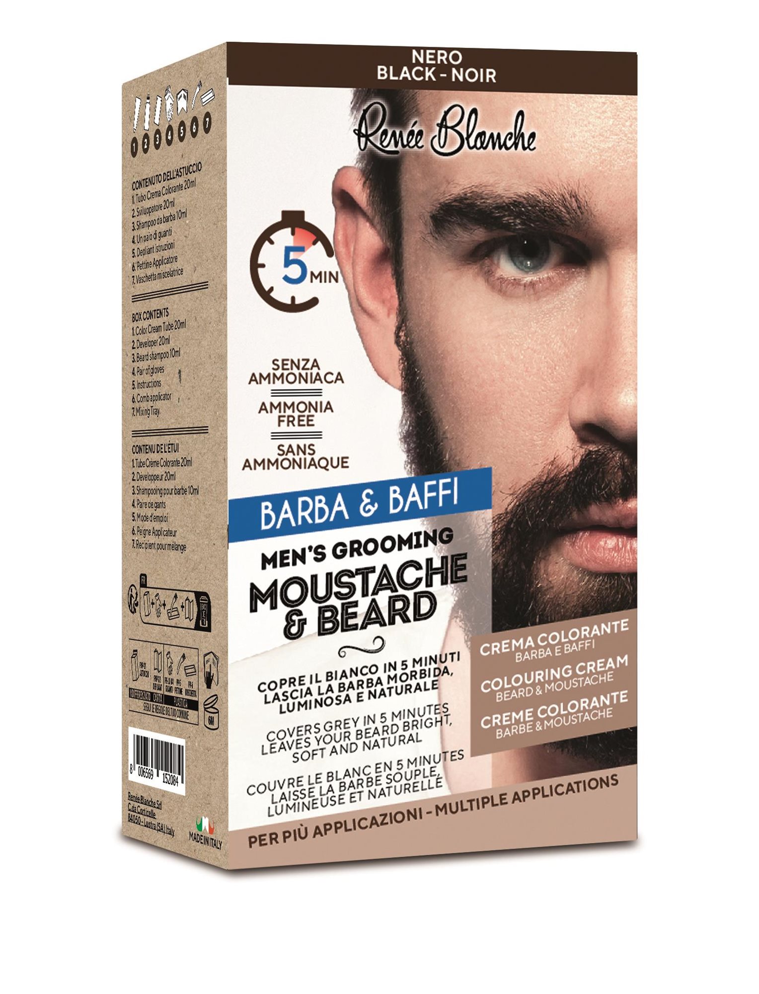 RENÉE BLANCHE Moustache & Beard 1N čierna