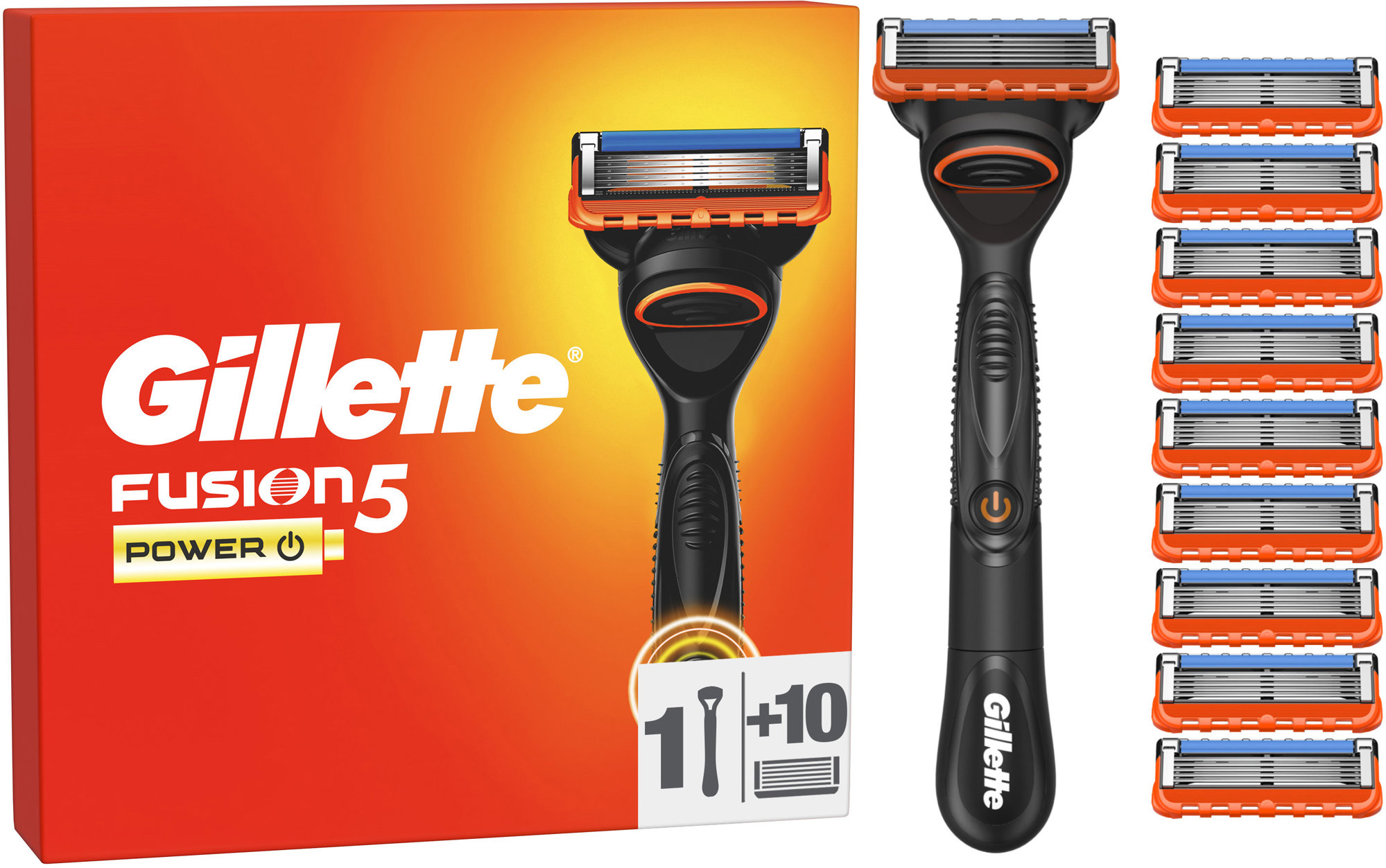 GILLETTE Fusion Power + hlavica 10 ks